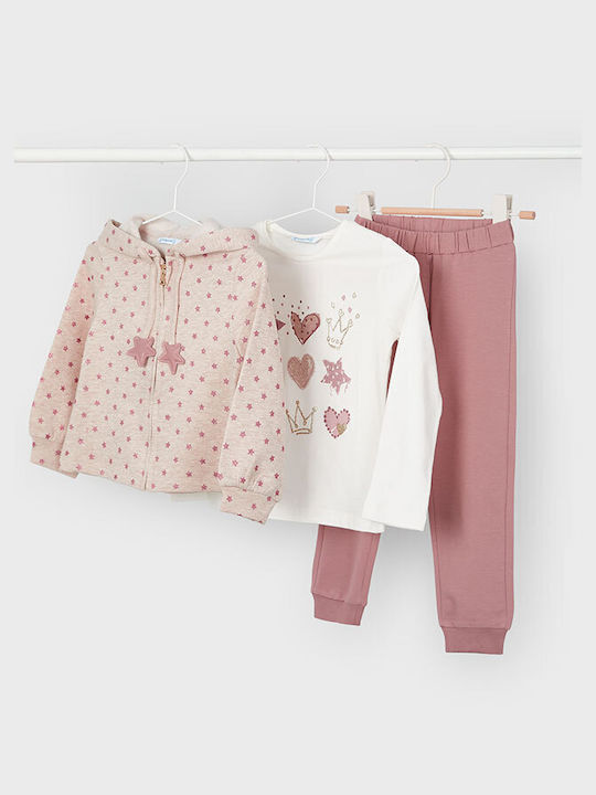 Mayoral Kinder Sweatpants Set - Jogginganzug Rose 3Stück