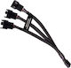 Alphacool Fan Cable Y-splitter 4-pin To 3x 4-pin Pwm 15cm Black