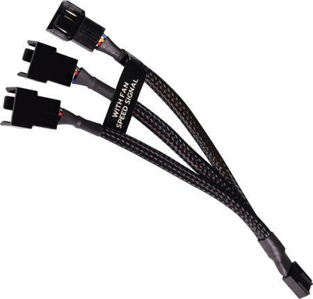 Alphacool Fan Cable Y-splitter 4-pin To 3x 4-pin Pwm 15cm Black
