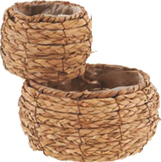 TnS Übertopf Korbweide Braun 27x27x13εκ.