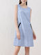 Cuca Dress Grey/sky blue