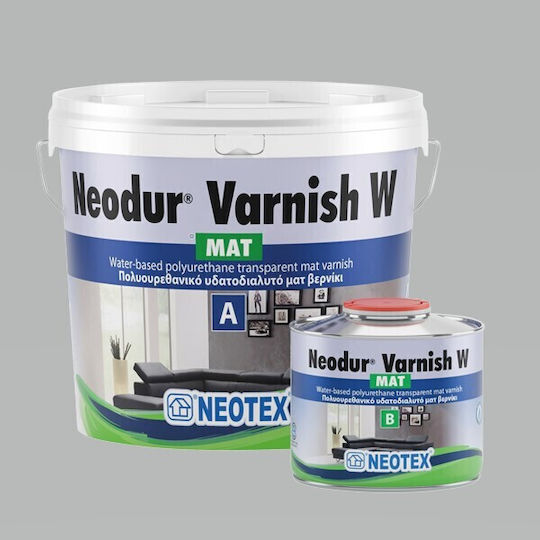 Neotex Neodur Βερνίκι Εμποτισμού Πολυουρεθάνης 2 Συστατικών Νερού Άχρωμο Ματ 800gr