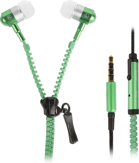 Forever Street Music In-ear Handsfree Ακουστικά με Βύσμα 3.5mm Πράσινο