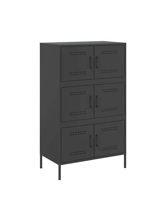 Sideboard made of Metal Black 68x39x113cm