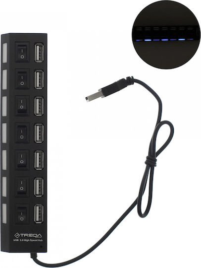 Treqa USB Hub 7 Ports USB 2.0 with USB-A Connection