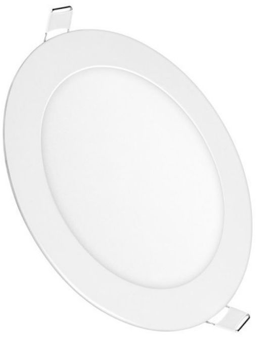 Optonica Στρογγυλό LED Panel 12W με Φυσικό Λευκό Φως