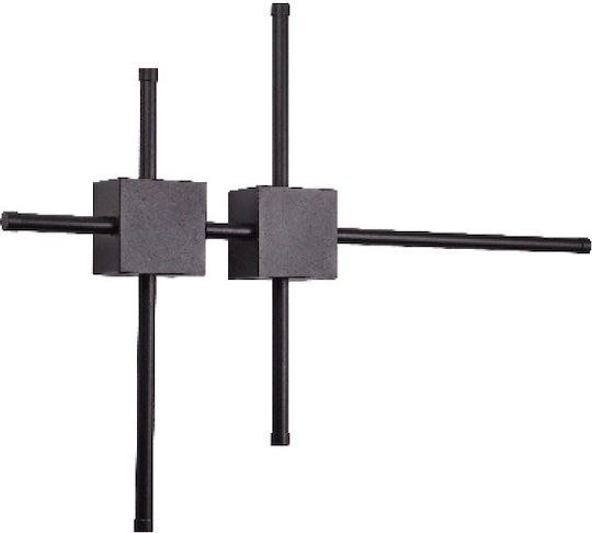 Inlight Modern Lumină de Perete cu LED Integrat și Lumină Alb Reglabil Negru 60x40cm