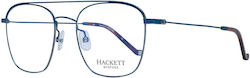 Hackett Мъжки Металик Рамки За Очилa Сини HEB25...