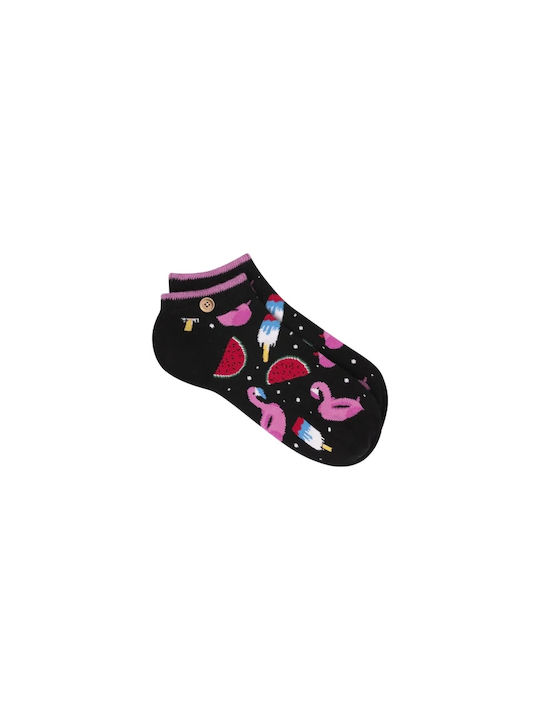 Cabaia Damen Gemusterte Socken Rosa 1Pack