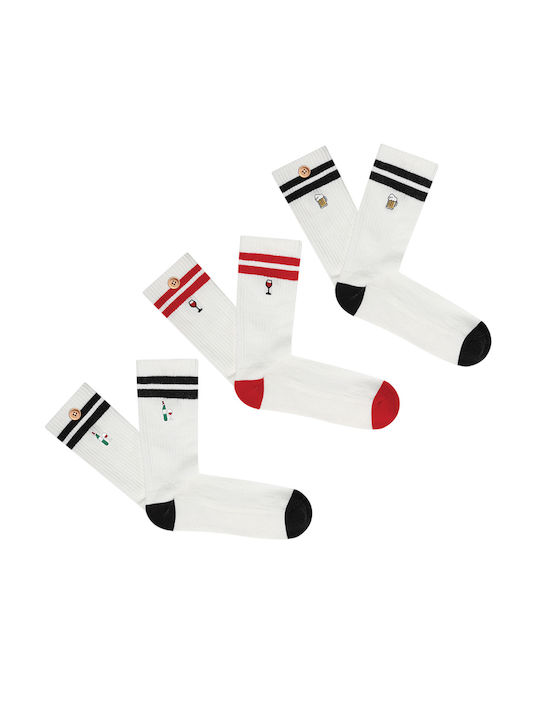 Cabaia Men's Patterned Socks White