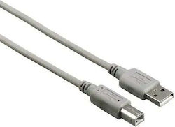 HAMA 00200901 USB 2.0 USB-A male σε USB-B male Γκρι 3m