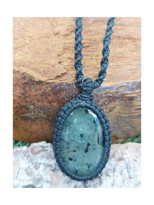 Macrame Prehnite Necklace