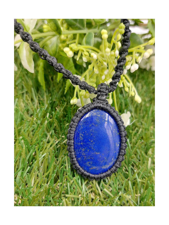 Macrame Lapis Lazuli Necklace