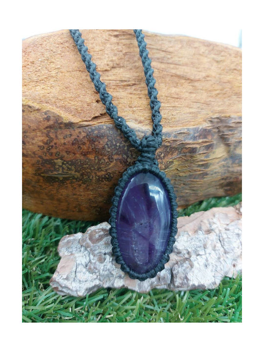 Macrame Amethyst Necklace