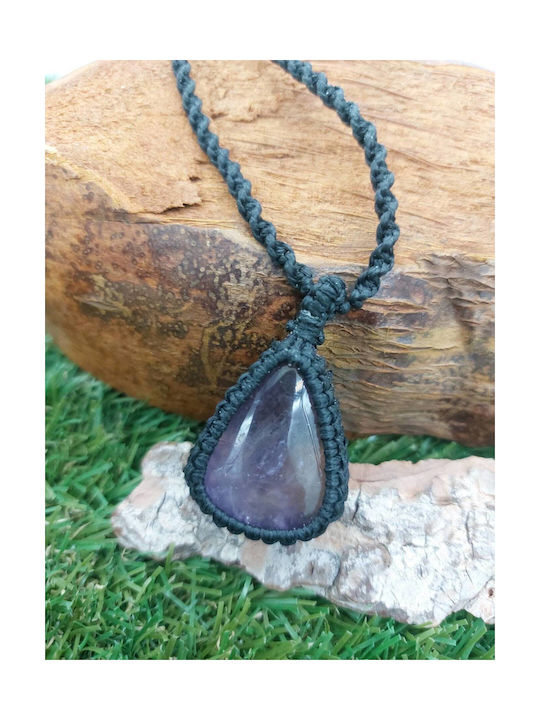 Amethyst Macrame Necklace