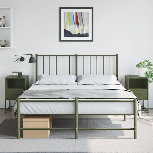 Noptiere Metalice Verzi 2buc 36x39x60.5cm
