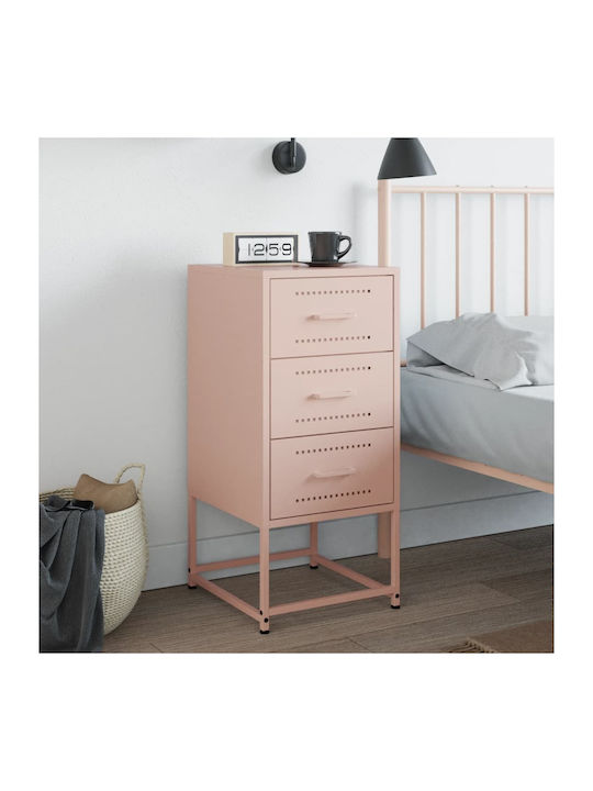 Nachttisch Metall Rosa 36x39x78cm