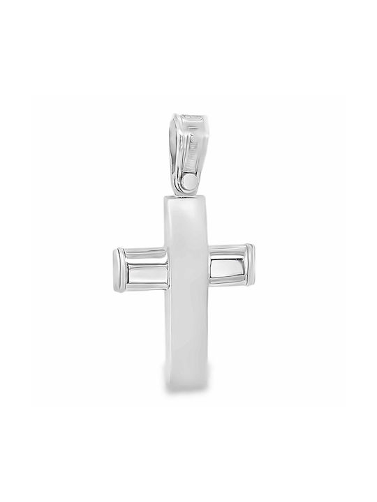 Xryseio Women's White Gold Cross 14K