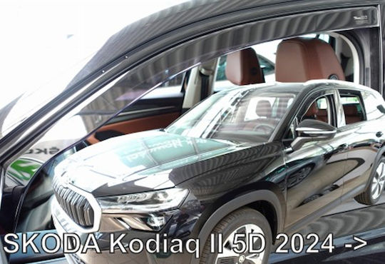 Heko Set of Windbreakers Front and Rear Car Dark Fime for Skoda Kodiaq 5D 2024+ 4pcs