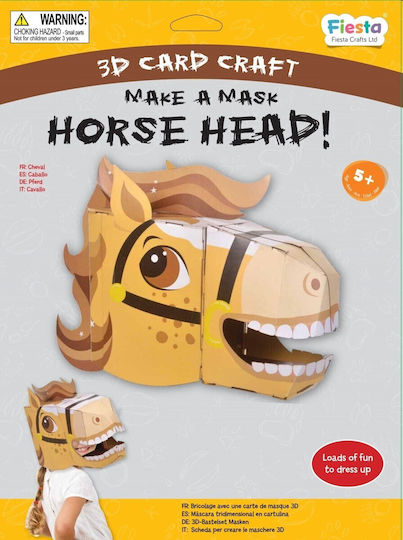 Fiesta Crafts Οριγκάμι Κατασκευή 3d Μάσκα Κράνος Άλογο Fiesta για Παιδιά 5+ Ετών
