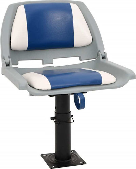Folding Boat Seat 2 Pieces Blue White 48x51x41 cm 3284280