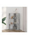 Eckbibliothek Grau 50x50x102cm