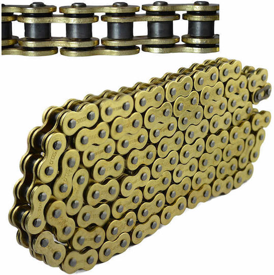 Αλυσιδα Μοτοσυκλετας Ms O-ring 520hv-120l Χρυσο