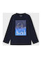 Kids Long-Sleeved Black Blouse Glow In The Dark