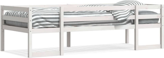 Kinderbett Klassisch Einzeln Beige für Matratze 75x190cm