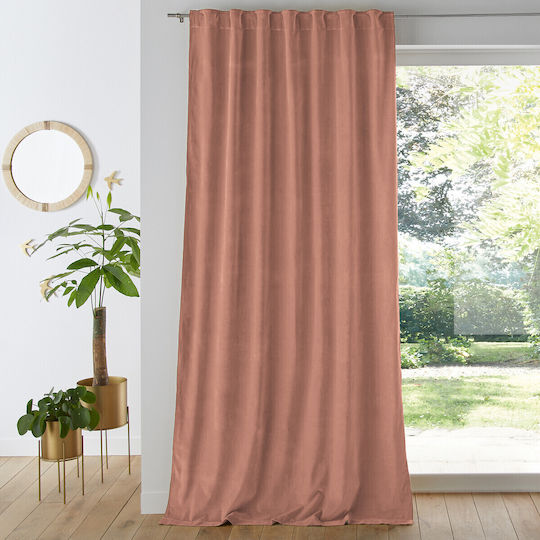 La Redoute Interieurs Κουρτίνα Παραθύρου με Τούνελ Μπεζ 135x180εκ.