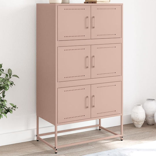 Dulap De Birou Metalic Roz 68.5x38.5x123.5cm