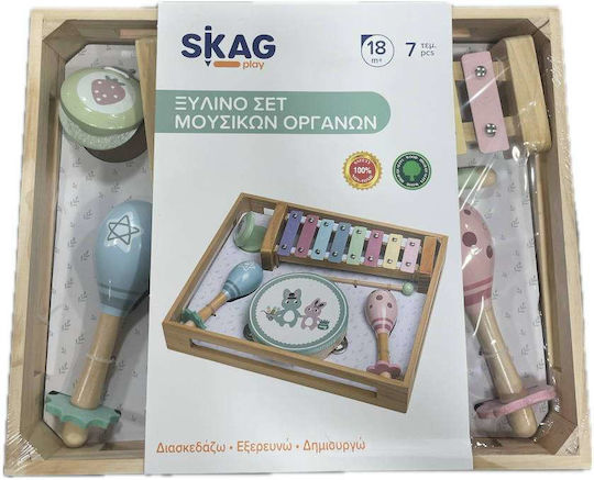 Skag Ξύλινο Σετ Μουσικών Οργάνων 7τεμ 18m+ 302098