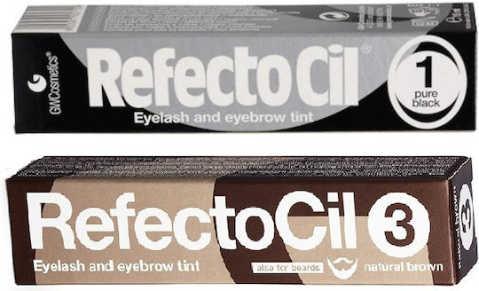 RefectoCil Σετ Μακιγιάζ Φρυδιών Natural Brown (#30 Ml), Intense Black (#30 Ml) 30ml