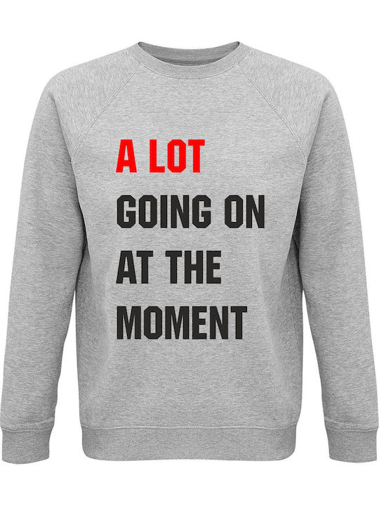 Sweatshirt Unisex Bio "Taylor Swift Hat gerade viel los" Grau Melange