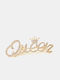 Καρφίτσα Queen Strass Χρυσό Χρυσό