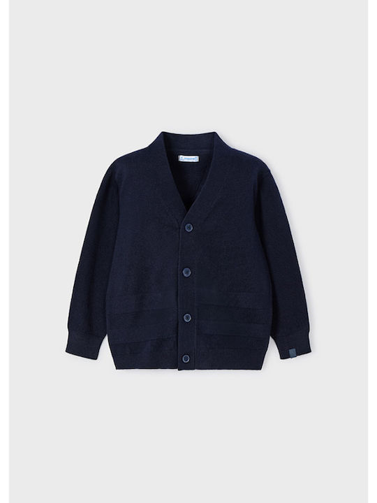 Mayoral Kids Cardigan Knitted navy blue