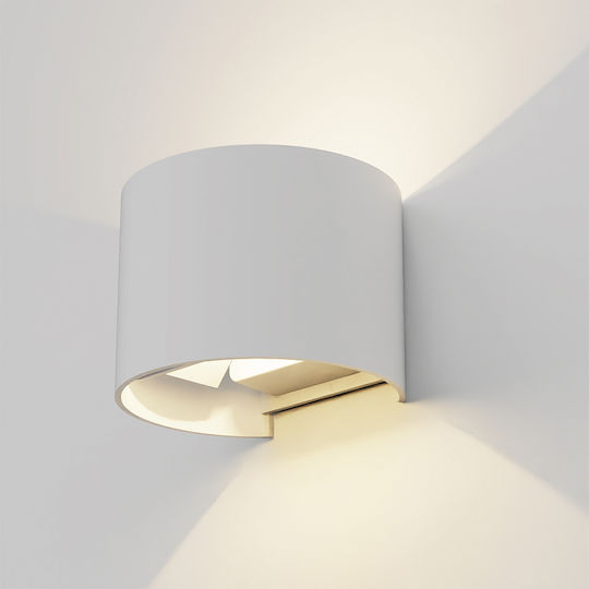 Inlight Wandmontiertes Außen-Spotlight LED IP65 6W mit Kaltweiß Licht Doppelstrahl 11.7x13.7x10εκ.