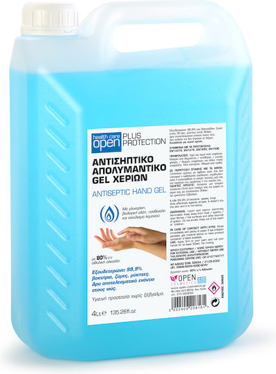 Open Care Gel cu Acțiune Antiseptică și cu 80% Alcool 4lt 1buc