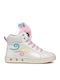 Skylin Kids Sneakers High Anatomic with Scratch & Lights White