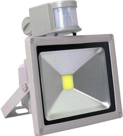 Rezistent la apă Proiector LED 20W Alb Rece 6500K cu Senzor de Mișcare IP65