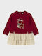 Children's Dress Long Sleeve Knitted Cherry