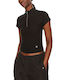 Calvin Klein Women's Athletic Crop Top Short Sleeve Black