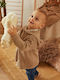 Kids Cardigan Knitted with Hood Beige