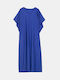 Women's V Neck Blue Dress