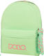 Polo Original Double Scarf School Bag Backpack Junior High-High School in Green color 2024