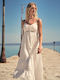 Rock Club Summer Maxi Dress White