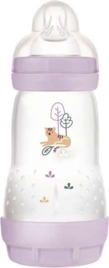 Mam Plastic Baby Bottle Easy Start Anti-Colic with Silicone Nipple for 2+ months Purple 260ml