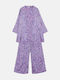 Set Kimono Pants Scrunchie Blue Purple