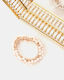Haargummi Perlen Beige Beige