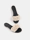 Women's Flat Sandals Pearls Black Black